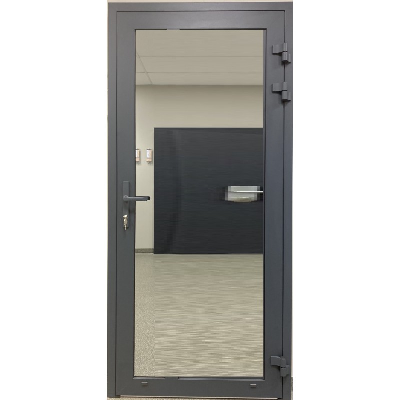 Aluminum entrance doors for houses ALU-Thermal80 with full glazing RAL7016 Aluminum entrance doors for houses ALU-Thermal80 with full glazing RAL7016