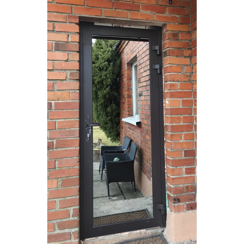 Aluminum entrance doors for houses ALU-Thermal80 with full glazing RAL7016 Aluminum entrance doors for houses ALU-Thermal80 with full glazing RAL7016