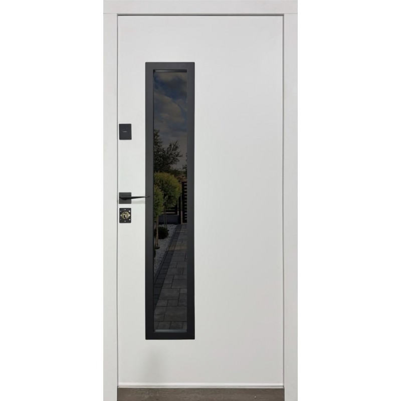 PRIME MAX Steel Entrance Door with Glass and Thermal Break – Black RAL 9005