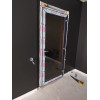 PLASTIC PVC DOOR Anthracite/white with full glass