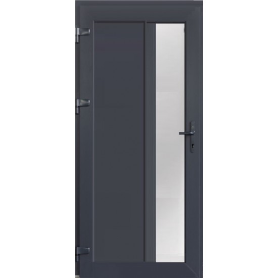 PLASTIC PVC DOOR LEON 80 ANTHRACITE/ANTHRACITE