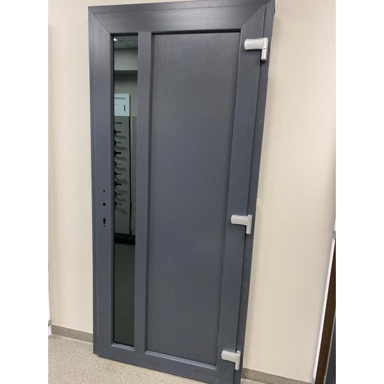 PLASTIC PVC DOOR LEON 80 ANTHRACITE/ANTHRACITE