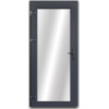 PLASTIC PVC DOOR Anthracite/white with full glass