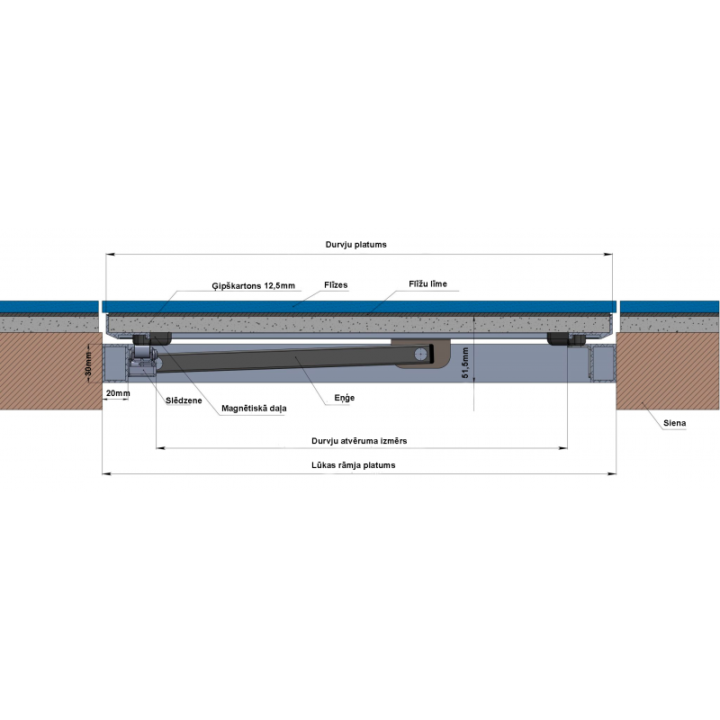 Revīzijas lūka ENG 200mm x 300mm keramisko flīžu pārklājumam