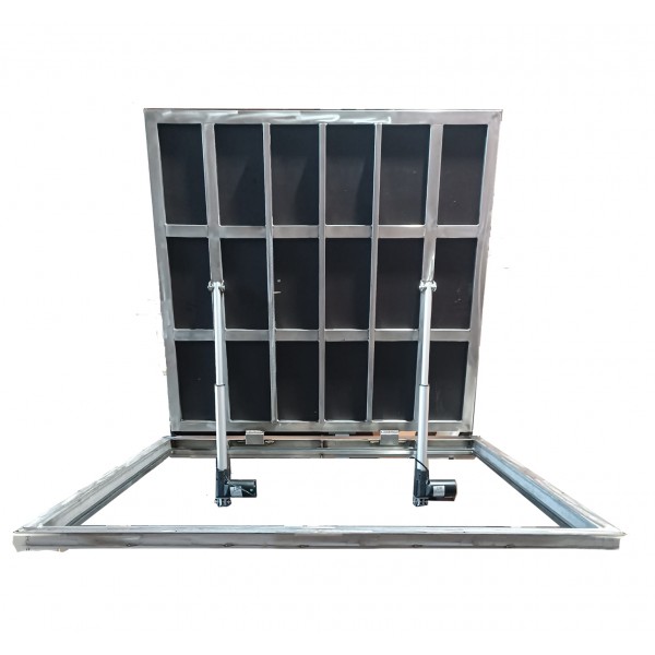 Floor stainless steel 100 cm x 100 cm technical hatch Floor stainless steel 100 cm x 100 cm technical hatch