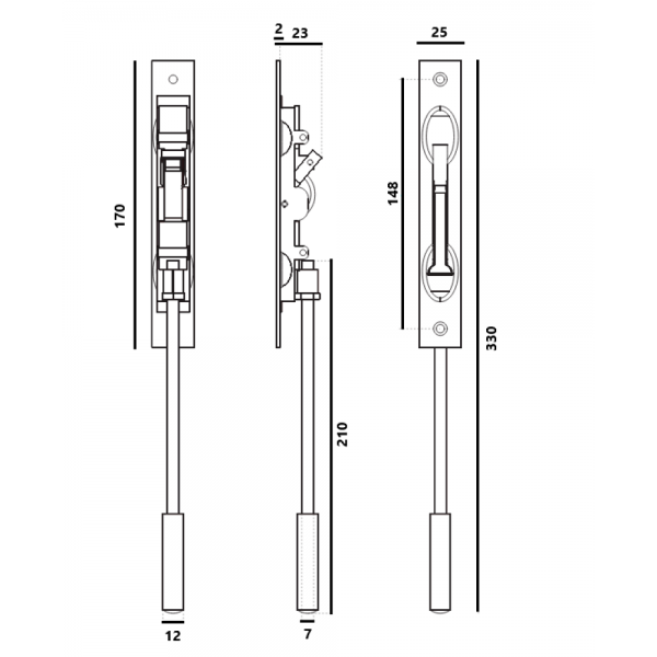 Moulded Door Fixer IN.17.618 Stainless Steel Moulded Door Fixer IN.17.618 Stainless Steel