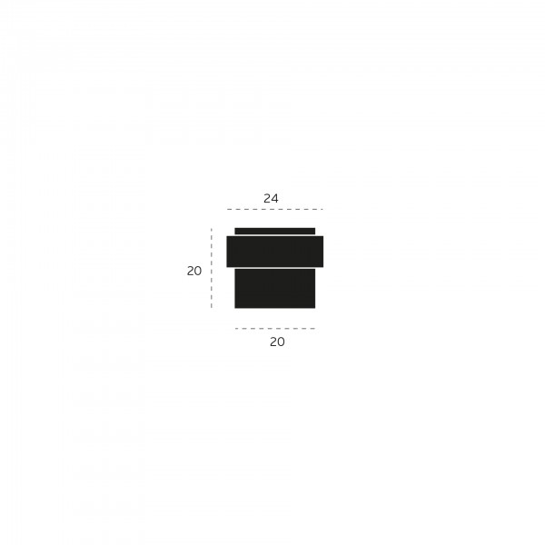 Door stopper JNF IN.13.121.20.TB 20x20 Black Door stopper JNF IN.13.121.20.TB 20x20 Black