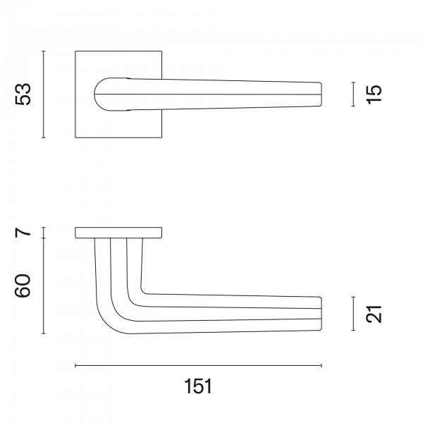 Handle APRILE FUNKIA Q7SE Polished Brass PVD