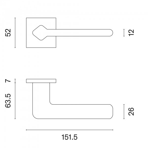 Durvju rokturi APRILE Lila Q7S Graphite Durvju rokturi APRILE Lila Q7S Graphite