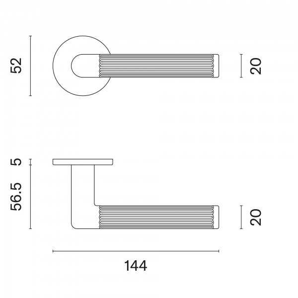 Durvju rokturi APRILE Lobelia R5S Matt Brass Durvju rokturi APRILE Lobelia R5S Matt Brass
