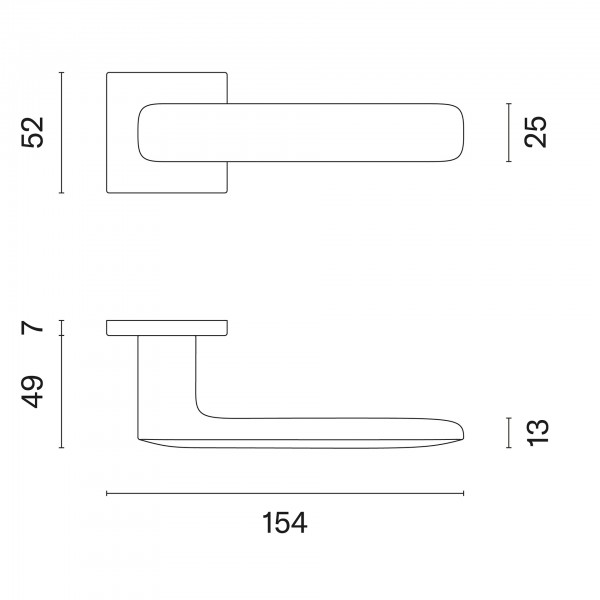 Durvju rokturi APRILE STELLA Q7S Black Durvju rokturi APRILE STELLA Q7S Black