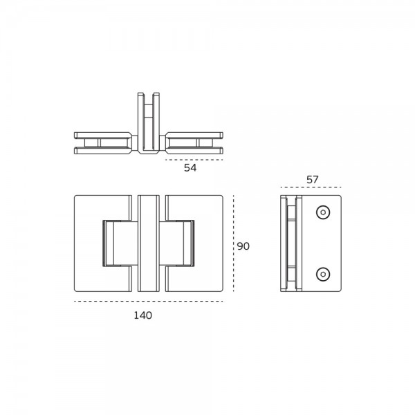 Eņģe JNF IN.05.308.D Glass-to-glass ar 90° bremzi Black PVD Eņģe JNF IN.05.308.D Glass-to-glass ar 90° bremzi Black PVD