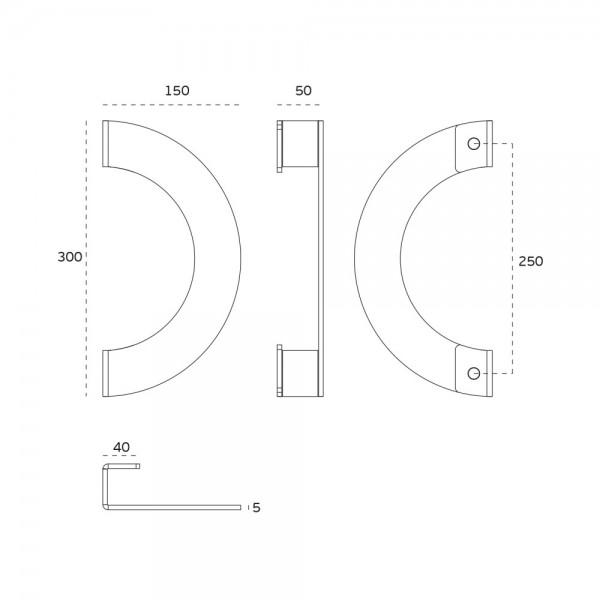 Vilkšanas rokturis koka/stikla durvīm JNF IN.07.011.TB Black PVD Vilkšanas rokturis koka/stikla durvīm JNF IN.07.011.TB Black PVD