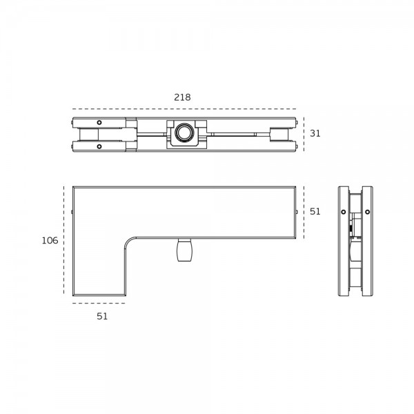 Боковой кронштейн с поворотной осью JNF IN.81.111.1 Stainless steel Боковой кронштейн с поворотной осью JNF IN.81.111.1 Stainless steel