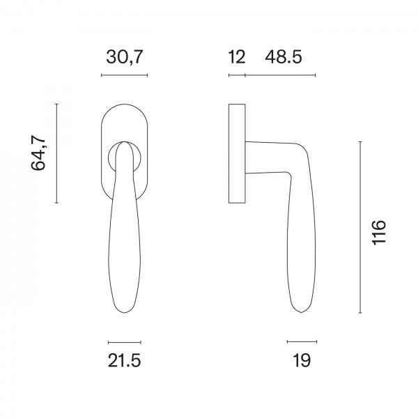Window handle APRILE VERBENA R