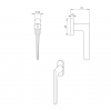 Window Handle NUDA Pepe White Window Handle NUDA Pepe White