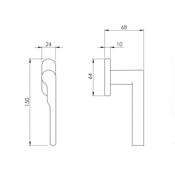 Оконная ручка NUDE WInd Bronze Оконная ручка NUDE WInd Bronze