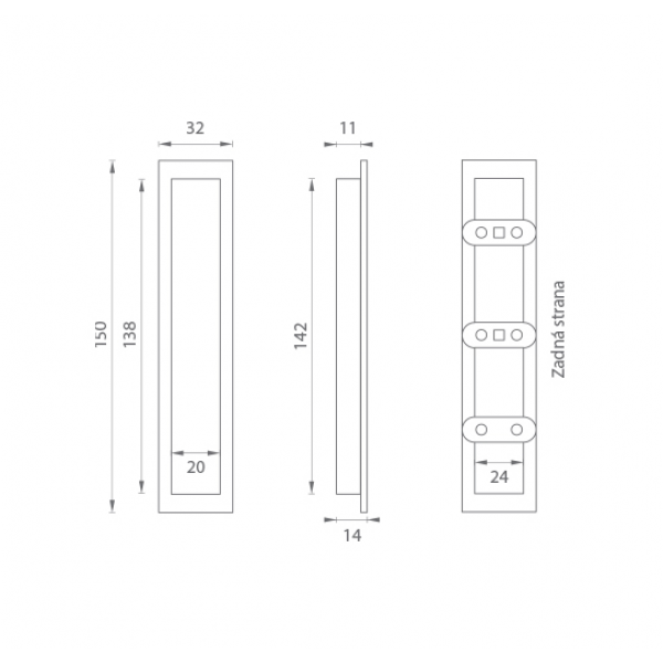Sliding door handle 1097 Titan Sliding door handle 1097 Titan