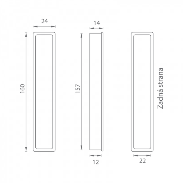 Sliding door handles MN1032Z 160 Black Sliding door handles MN1032Z 160 Black