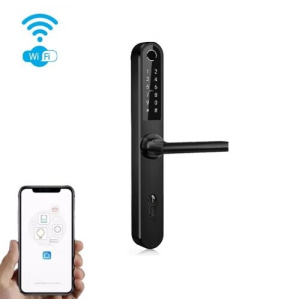 iNOVO IP55 Smart Door Handle with cylinder 92 mm (black) Bluetooth and Wi-Fi with remote control iNOVO IP55 Smart Door Handle with cylinder 92 mm (black) Bluetooth and Wi-Fi with remote control