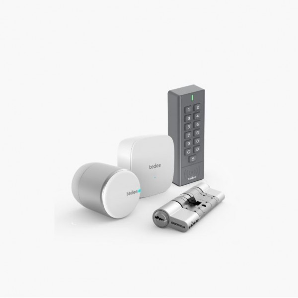 TEDEE GO vied lock set (with PIN code keypad) Bluetooth and Wi-Fi with remote control  silver (batery) TEDEE GO vied lock set (with PIN code keypad) Bluetooth and Wi-Fi with remote control  silver (batery)