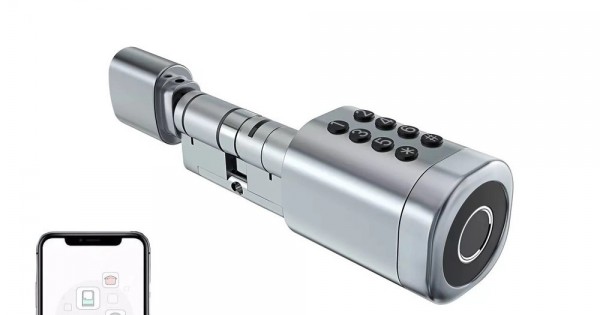 Cylinder EURO TTLOCK Bluetooth IP45 Silver - EURO TTLOCK Bluetooth IP45 ...