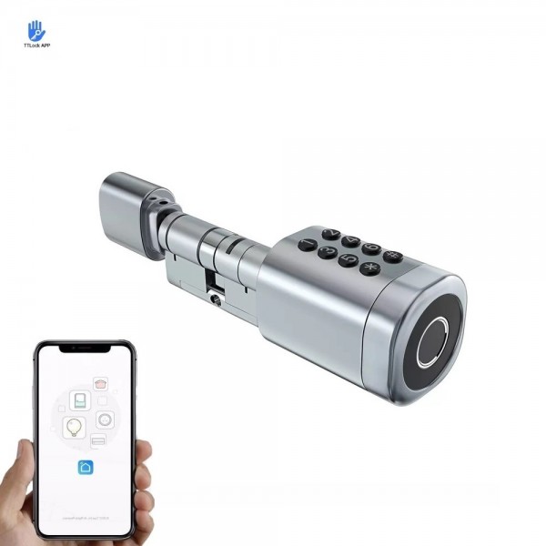 Cylinder EURO TTLOCK Bluetooth IP45 Silver Cylinder EURO TTLOCK Bluetooth IP45 Silver