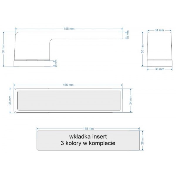 Durvju rokturi VDS CUBE INSERT RTQ Black Durvju rokturi VDS CUBE INSERT RTQ Black