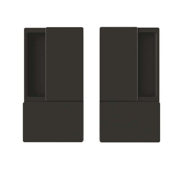 Sliding door handles WAVE Blind Black Sliding door handles WAVE Blind Black