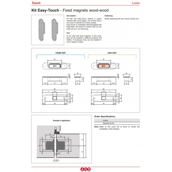 Ответная часть Easy-Touch для захвата в деревянную коробку Black Ответная часть Easy-Touch для захвата в деревянную коробку Black