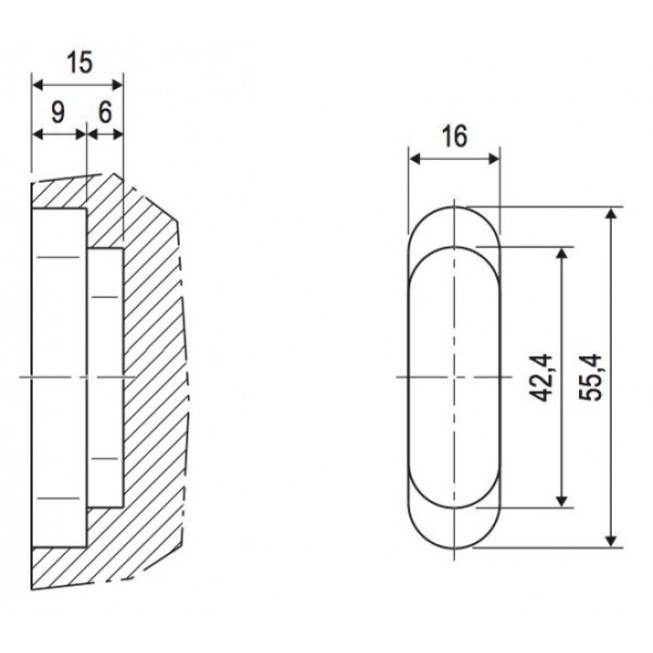 Ответная планка POLARIS MINIMAL Black Ответная планка POLARIS MINIMAL Black