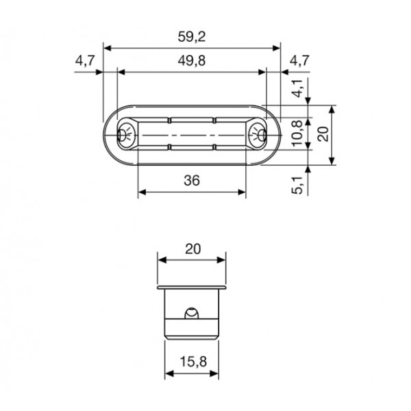 Ответная планка POLARIS MINIMAL Old Brass Ответная планка POLARIS MINIMAL Old Brass