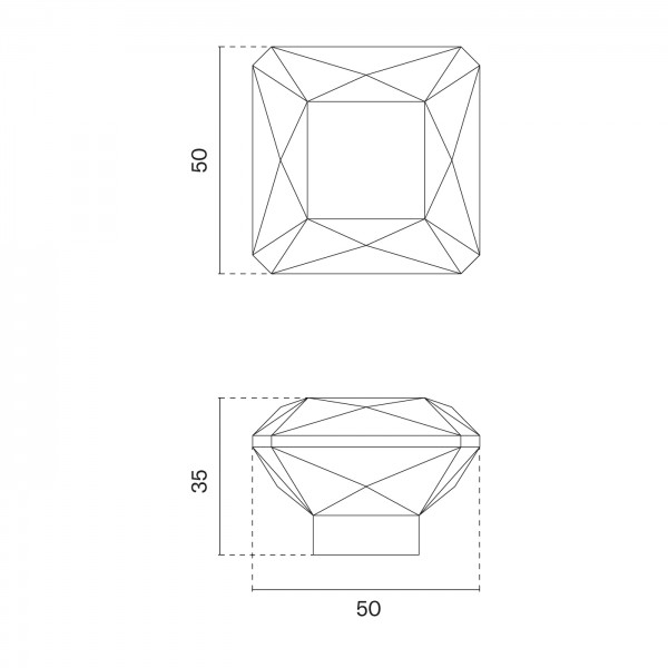 Handle APRILE 1065-M 40*28 mm Polished Chrome / Black