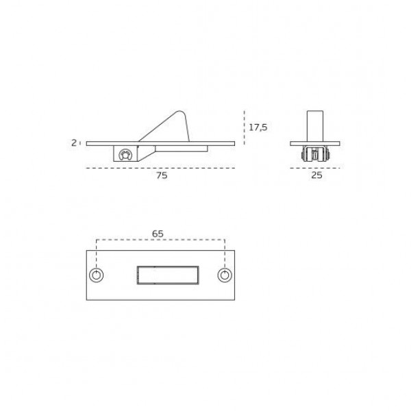 Moulded Door Fixer IN.23.009 Stainless Steel Moulded Door Fixer IN.23.009 Stainless Steel
