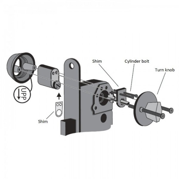 Цилиндр ASSA 701 CR (5 ключей)