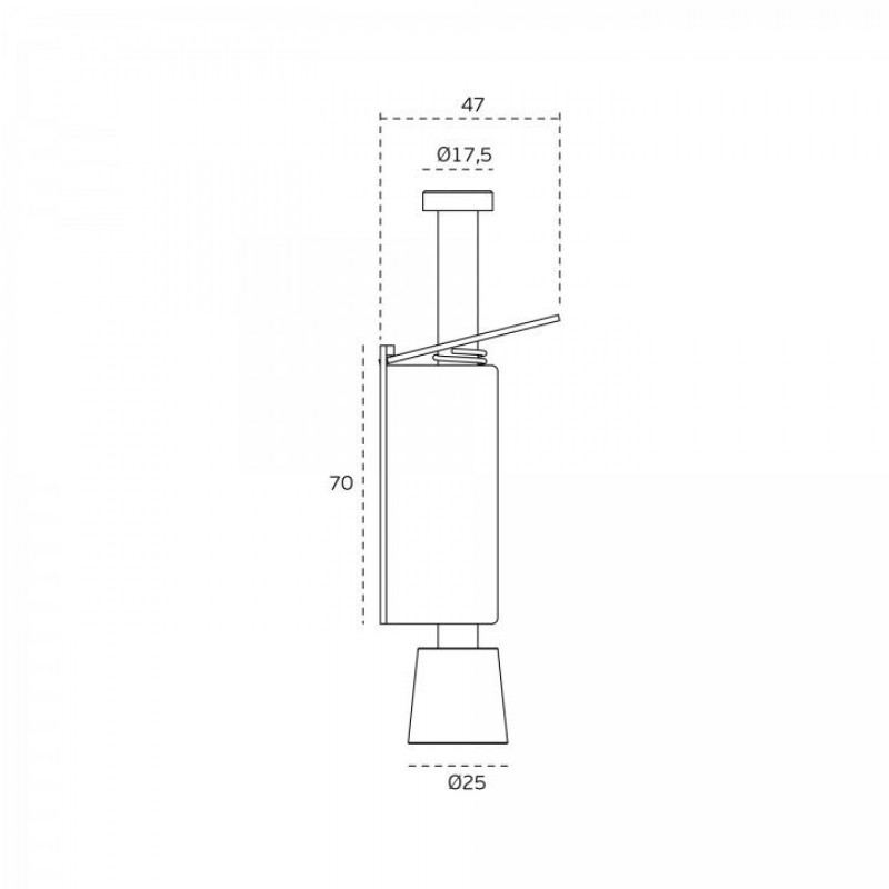 Atsperu durvju turētājs 140 mm