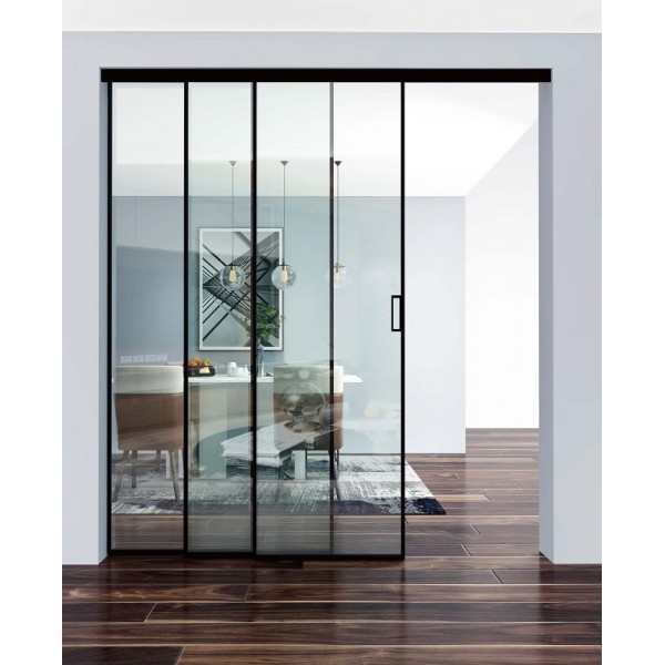 Telescopic Glass Door System VETRO 40 DRAG (for 3 leaves) Telescopic Glass Door System VETRO 40 DRAG (for 3 leaves)