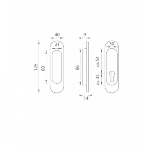 Ручка для раздвижной двери MP PZ 3665 AZ Черная Ручка для раздвижной двери MP PZ 3665 AZ Черная