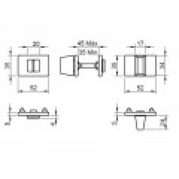 WC защёлка 4086 5RE 96 Matt Chrome WC защёлка 4086 5RE 96 Matt Chrome