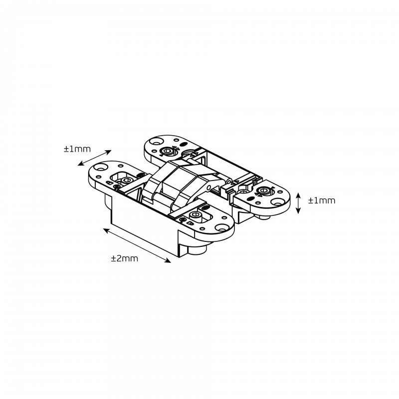 Hidden Hinge JNF IN.05.064 Black 50/60 kg Hidden Hinge JNF IN.05.064 Black 50/60 kg
