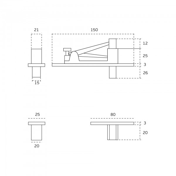 Pendulum PIVOT Hinge JNF IN.05.206 Upper part up to 80 kg Pendulum PIVOT Hinge JNF IN.05.206 Upper part up to 80 kg