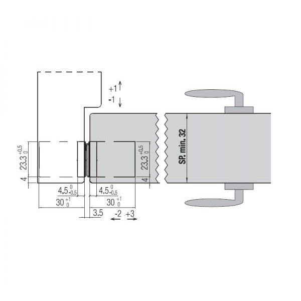 Петля потайная K6100 Black (45кг/2шт) Петля потайная K6100 Black (45кг/2шт)