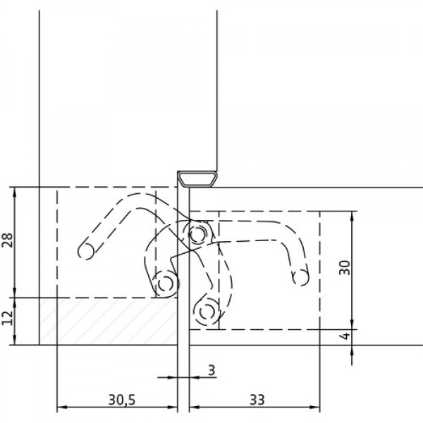 Concealed hinges ANSELMI AN 161 3D FVZ 12/38 (512) Concealed hinges ANSELMI AN 161 3D FVZ 12/38 (512)
