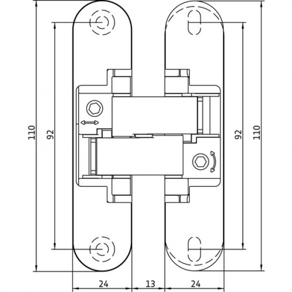 Concealed hinges ANSELMI AN 140 3D (505) Concealed hinges ANSELMI AN 140 3D (505)