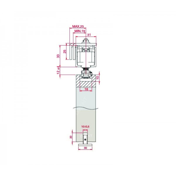 Bīdāmo durvju FLUID ECLETTICA sistēma ar divvirzienu Soft Close bremzēm 120kg Bīdāmo durvju FLUID ECLETTICA sistēma ar divvirzienu Soft Close bremzēm 120kg